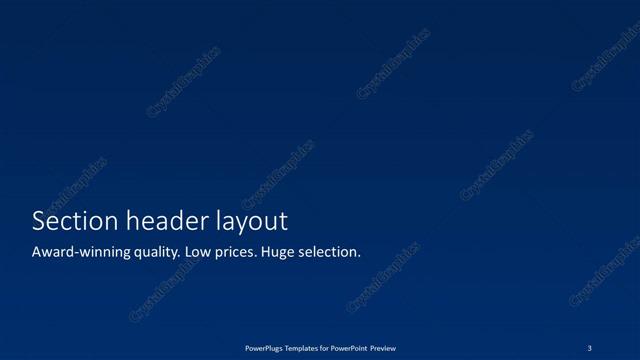 Section Header presentation slide layout