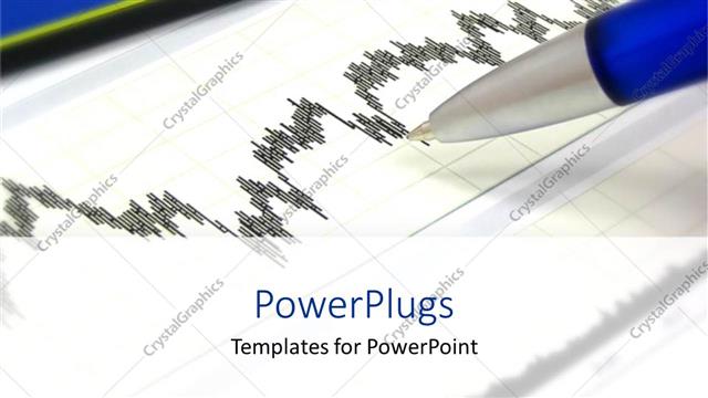  Presentation with finance - Financial chart with pen, calculator, finance, investing, budgeting