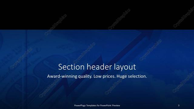 Section Header presentation slide layout