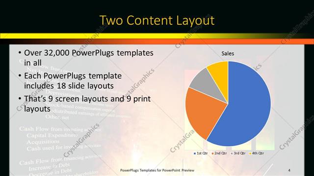 Two Content presentation slide layout