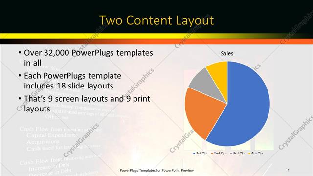 Two Content presentation slide layout