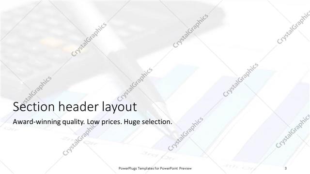 Section Header presentation slide layout