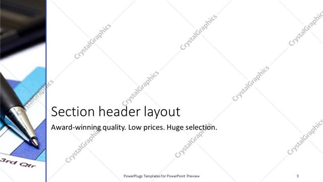 Section Header presentation slide layout