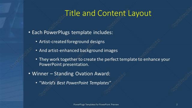 Title and Content presentation slide layout
