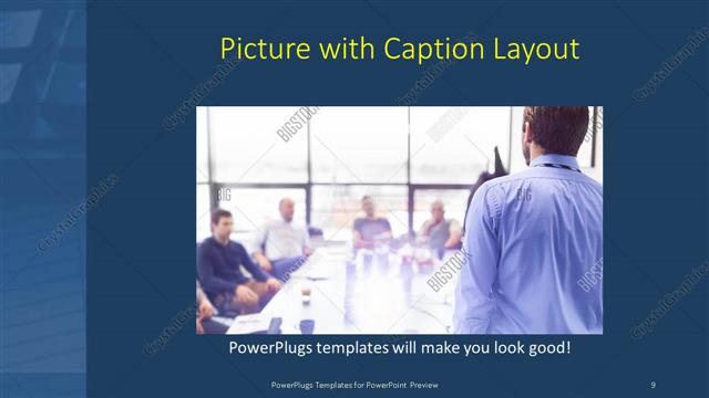 Picture with Caption presentation slide layout