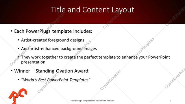 Title and Content presentation slide layout