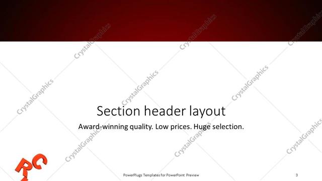 Section Header presentation slide layout