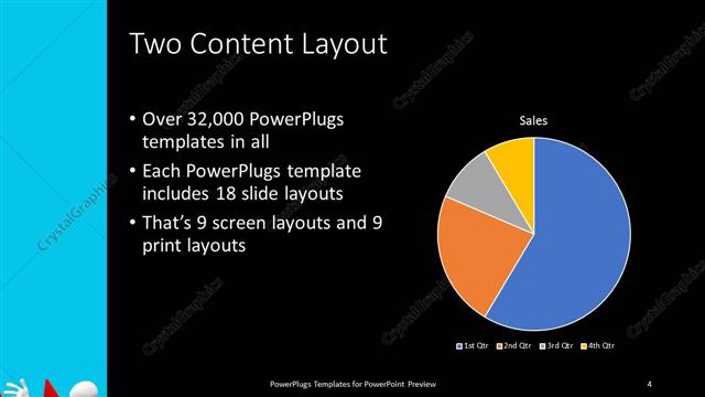 Two Content presentation slide layout