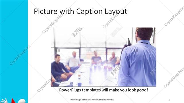 Picture with Caption presentation slide layout
