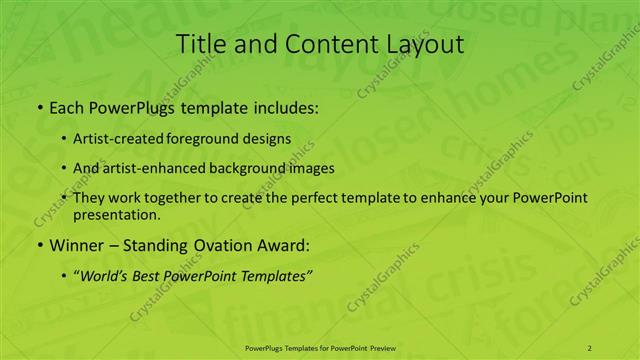 Title and Content presentation slide layout