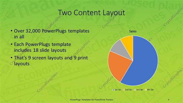 Two Content presentation slide layout