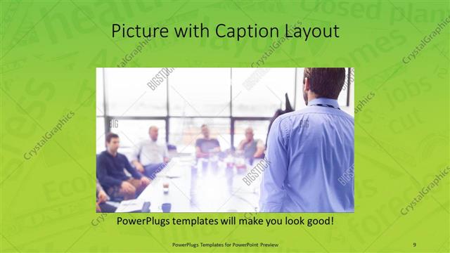 Picture with Caption presentation slide layout