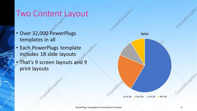 Two Content presentation slide layout