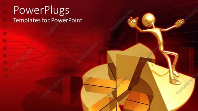  Presentation with failure - Financial failure depiction with falling man on financial chart
