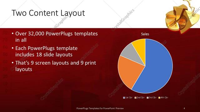 Two Content presentation slide layout
