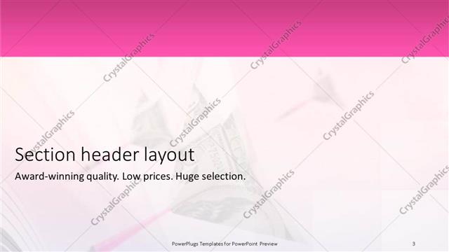 Section Header presentation slide layout