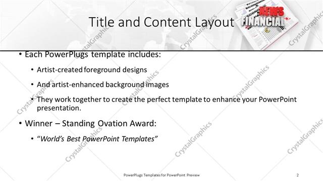 Title and Content presentation slide layout