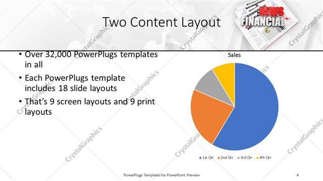 Two Content presentation slide layout