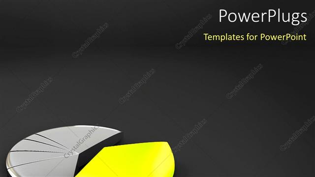  Presentation with pie chart - Financial Pie chart with dark color