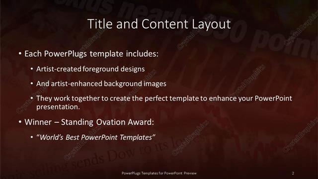 Title and Content presentation slide layout