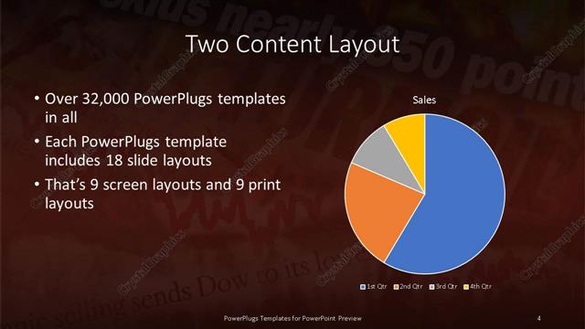 Two Content presentation slide layout