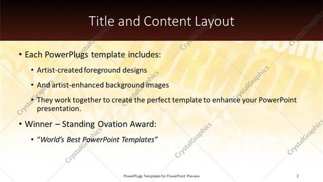 Title and Content presentation slide layout