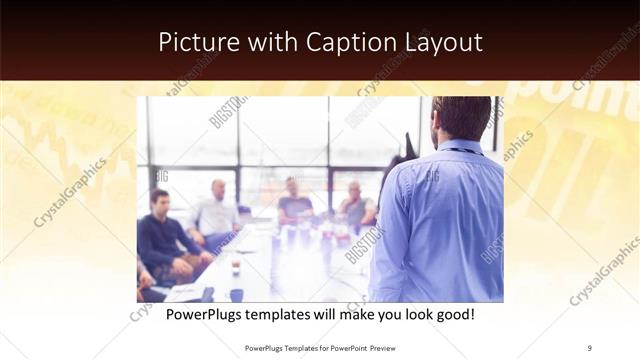 Picture with Caption presentation slide layout