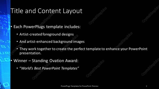 Title and Content presentation slide layout