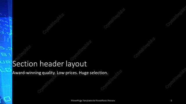Section Header presentation slide layout