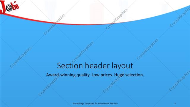 Section Header presentation slide layout