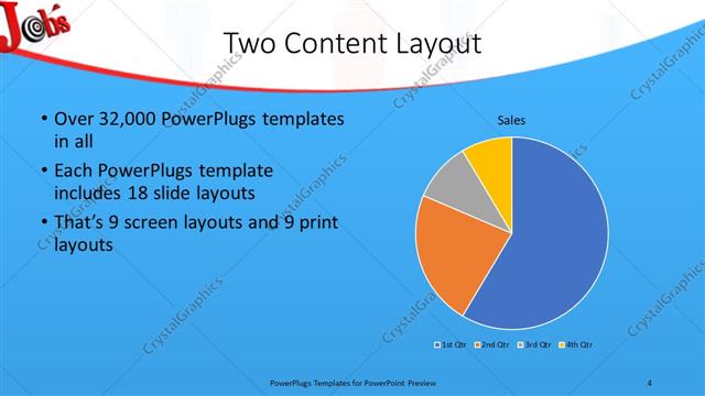 Two Content presentation slide layout
