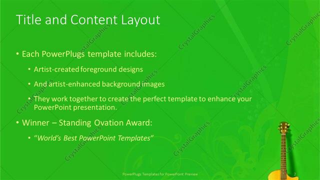 Title and Content presentation slide layout