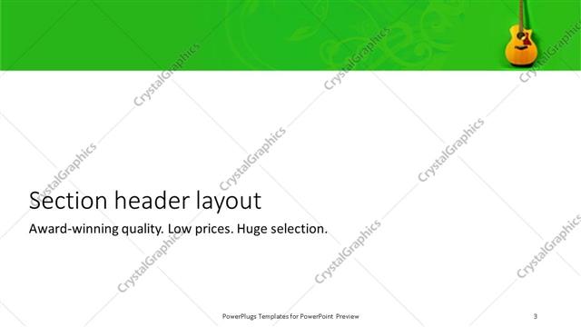Section Header presentation slide layout