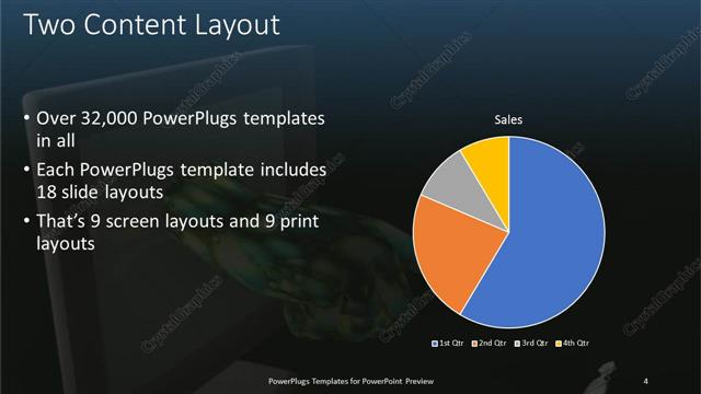 Two Content presentation slide layout