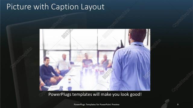 Picture with Caption presentation slide layout