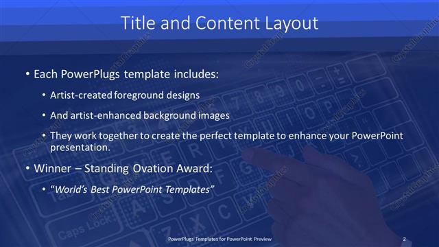 Title and Content presentation slide layout