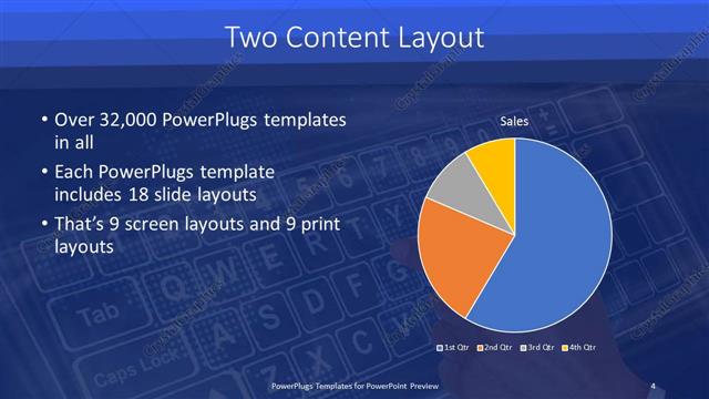 Two Content presentation slide layout