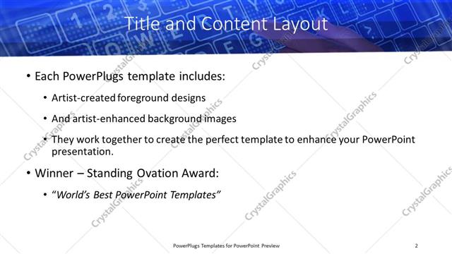Title and Content presentation slide layout