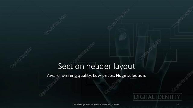 Section Header presentation slide layout