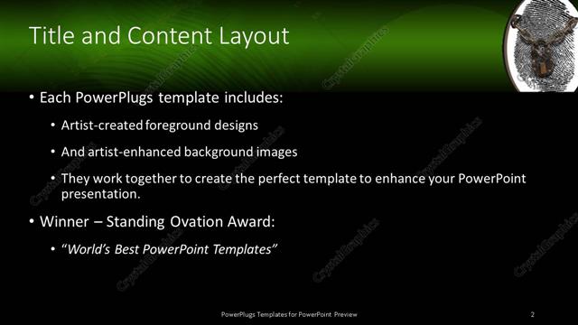Title and Content presentation slide layout