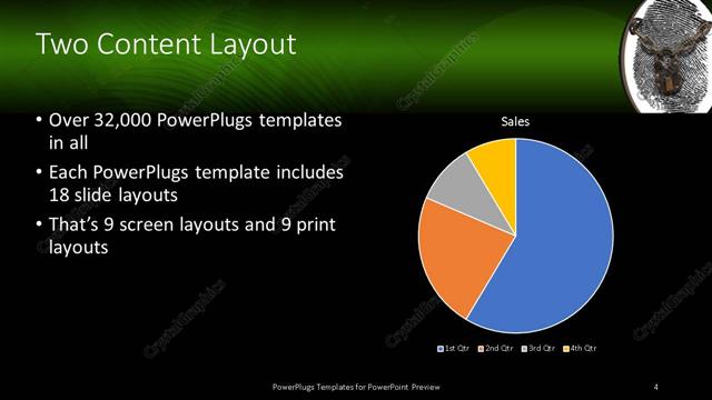 Two Content presentation slide layout