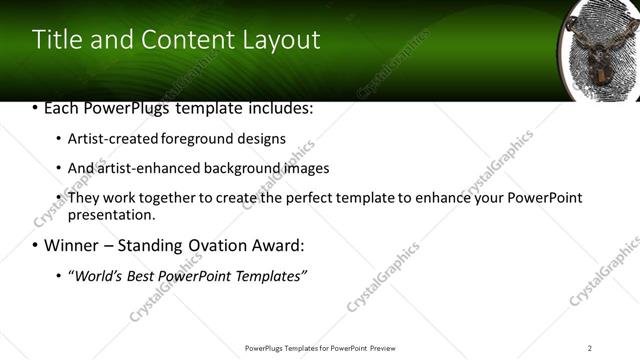 Title and Content presentation slide layout