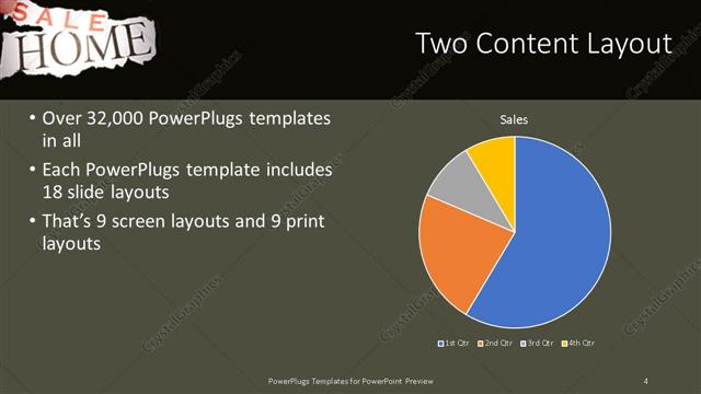 Two Content presentation slide layout
