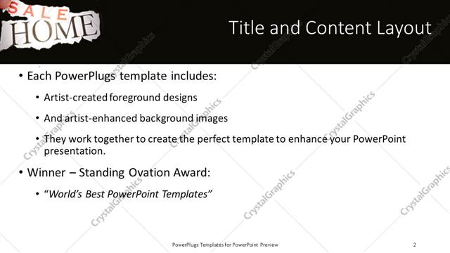 Title and Content presentation slide layout