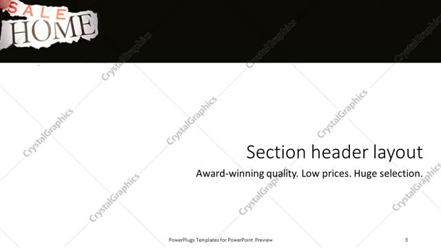 Section Header presentation slide layout