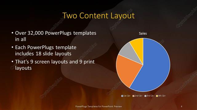 Two Content presentation slide layout