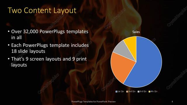 Two Content presentation slide layout