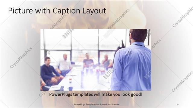 Picture with Caption presentation slide layout