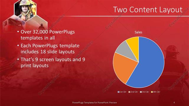 Two Content presentation slide layout