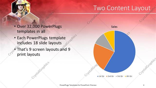Two Content presentation slide layout